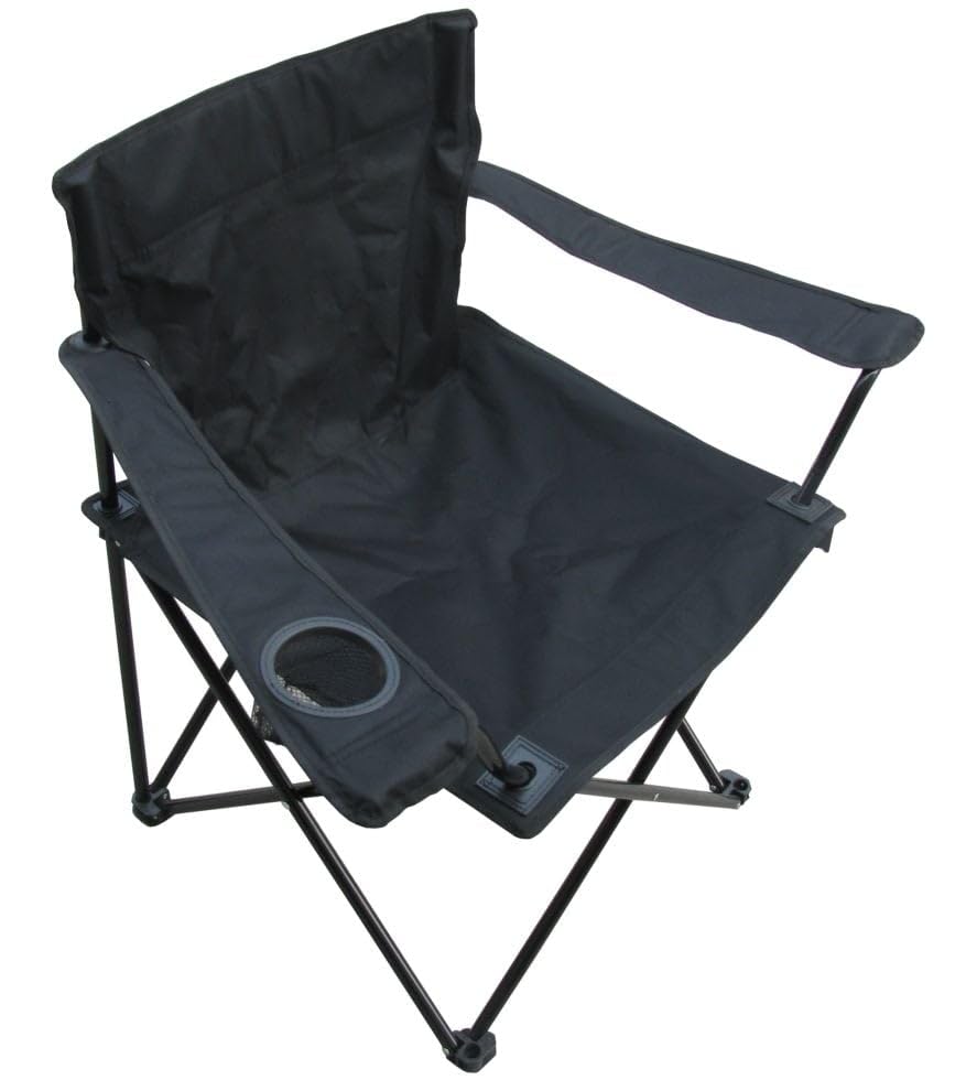 Trend Line Campingstuhl schwarz Klappstuhl Regiestuhl Anglerstuhl Faltstuhl