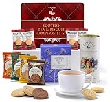 Hattie’s Gifts Scottish Afternoon Tea Hamper - Edinburgh Tea & Luxury Shortbread Biscuits - Gourmet Food Gift for Men & Women - Birthdays, Thank You, & Celebrations