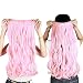 S-noilite 24"/26" Straight Curly 3/4 Full Head One Piece 5clips Clip in Hair Extensions Long Poplar Style for Xmas Gifts 22colors(24"-curly,light Pink)