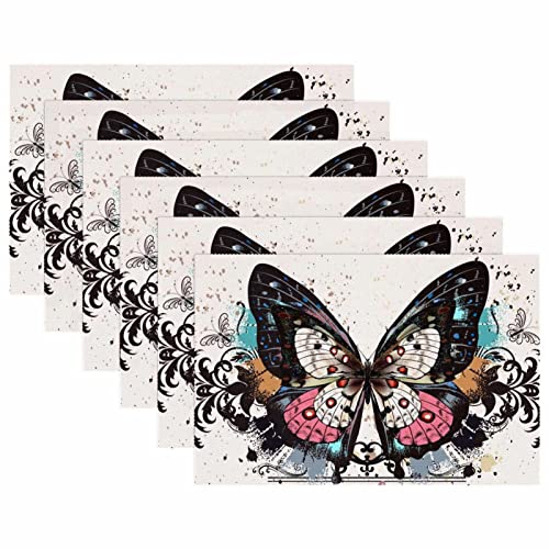 Sets de table papillon lot de 6 pour protéger des plats chauds