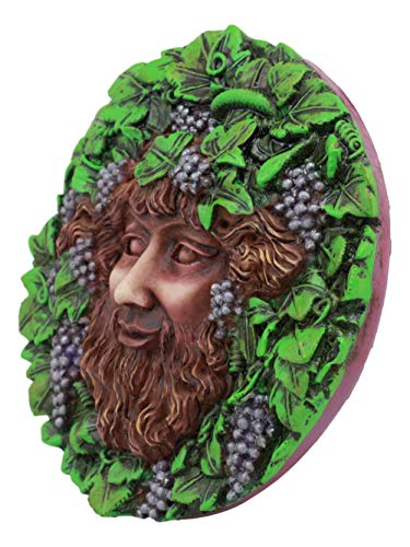 Ebros Gift Greek Wine God Dionysus Bacchus Spirit Of The Vine Decor Wall Plaque 5.25" Diameter Wiccan Wicca Art Decorative Sculpture By Oberon Zell - Thumbnail 4