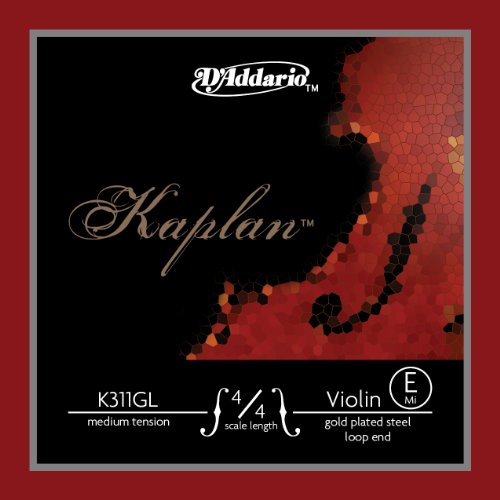 D'Addario ダダリオ バイオリン用 バラ弦 Kaplan Gold E線 ループエンド K311GL 4/4M Medium Tension