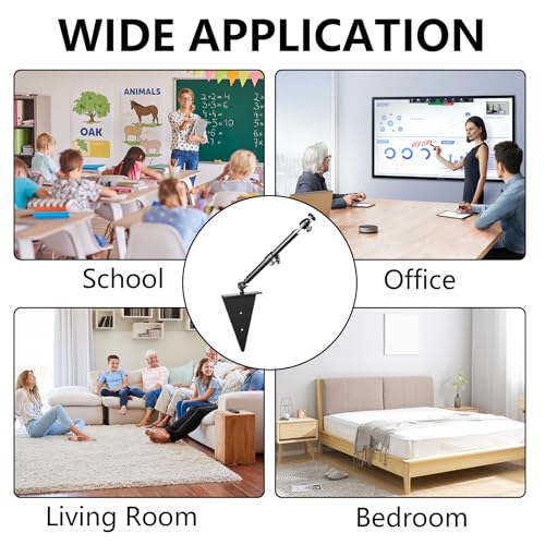 Ysislybin Projector Stand, Stanzfreie Beamer Halterung für Bett und Sofa Verstellbare Ständerlänge 33-45 cm Projektorhalterung Multi-Angle Adjustment Metal Beamer Wandhalterung Kompatibel mit Z6X