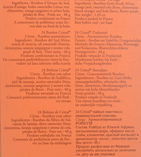 Dammann Freres Sachets, Rooibos Citrus Tea Bags, Premium Gourmet, Notes Of Lemon, Clementine, And Orange Tea, Individually Wrapped, 24 Count (Single Pack) #TOP5