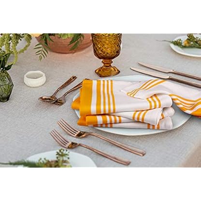 Urban Villa Trendy Stripes Küchentücher, Geschirrtücher aus 100% Baumwolle, (Größe: 51X76 CMS) Gelb/Weiß… – Bild 8