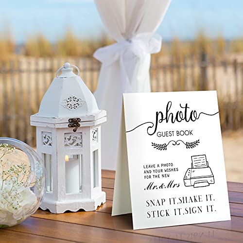 Wedding Photo Sign Guest Book 9.8 X 7.9 Inch Rustic Wedding Photo Guestbook Unframed Wedding Reception Sign Paper Bridal Shower Guestbook Decor For Wedding New Mr And Mrs #TOP4