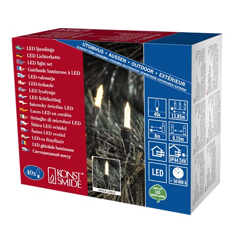 Preisvergleich Produktbild Konstsmide Akku-Licht-Set für den Innenbereich mit 10 LEDs, warmweiß, 40 LEDs
