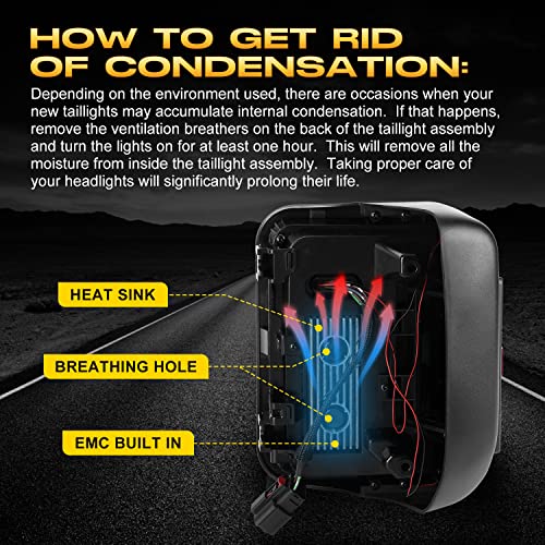 Image of LX-LIGHT Dark Smoke S Shape LED Tail Lights Brake Light Reverse Light Turn Signal Light Compatible with Jeep Gladiator JT 2019-2022