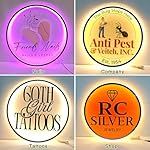 Custom Backlit Logo Sign for Business Wall, Floating Metallic LED Shop Name Light Sign Personalized, Big Dimmable/RGB Glow Logo for Nails Spa Studio Office Storefront Backdrop Decor-Upload Picture - Image 4