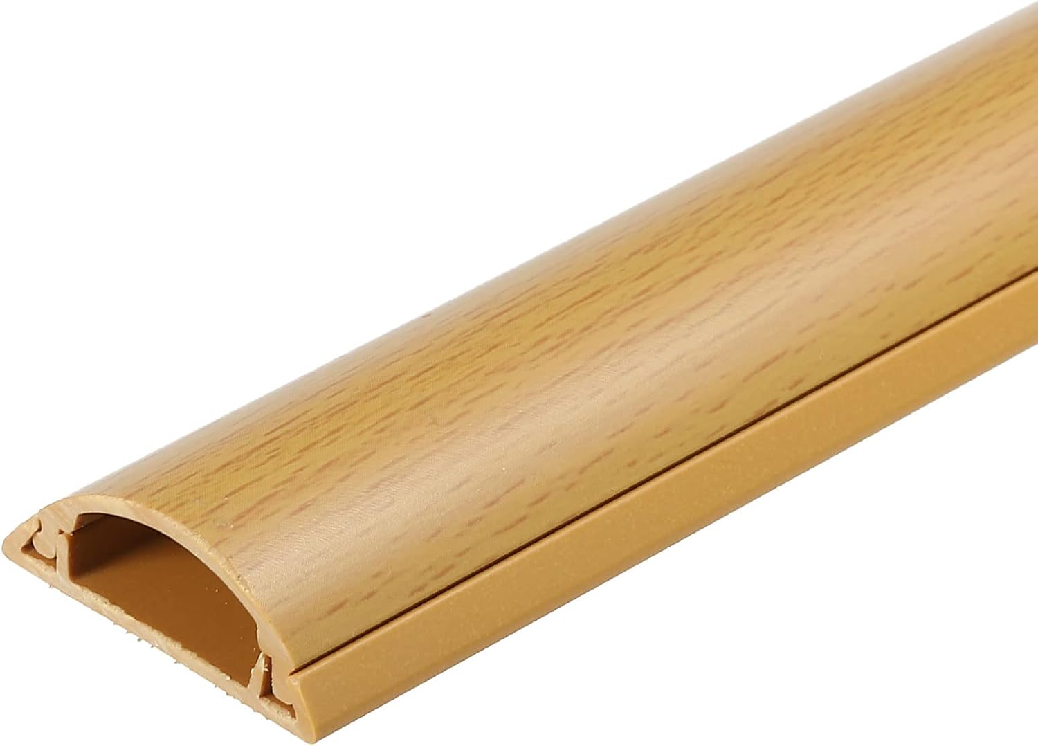 PATIKIL Floor/Wall Cable Raceway Cord Cover 39" Lx1.2 Wx0.4 H Cord Hider Channel Self-Adhesive Wood Grain for TV Wire Management