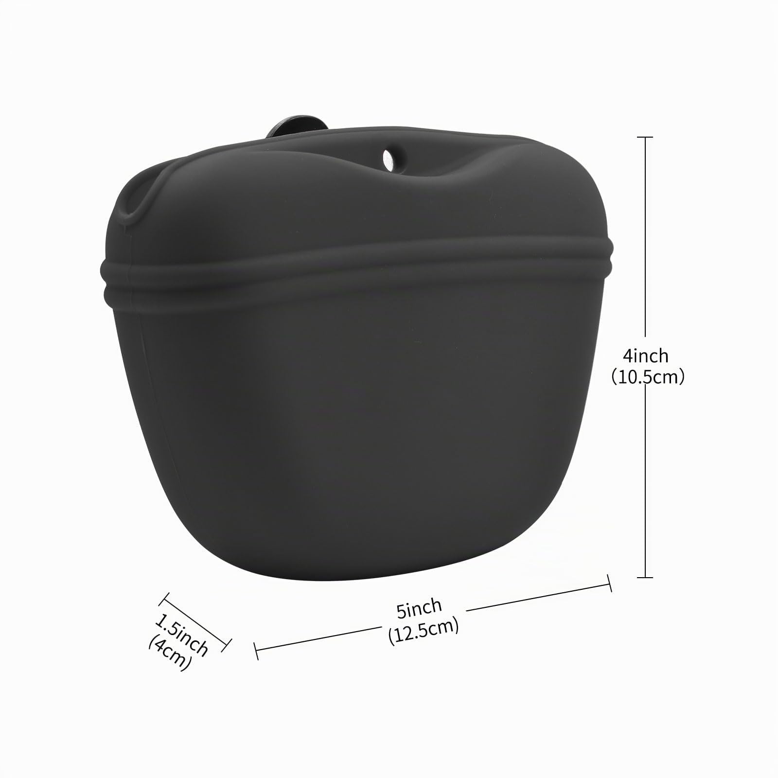 AUDWUD Custodia in Silicone per crocchette per Cani,Contenitore Portatile per l'addestramento Comoda Chiusura con Fibbia Magnetica e Clip in Vita,Senza BPA