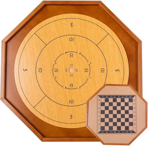 Crokinole torneo 30 pulgadas tablero madera clásico miniatura 1