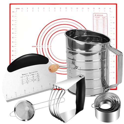 Biscuit Cutter Set,10PCS Stainless Steel Pastry Blender Set with Pastry Cutter,5PCS Biscuit...