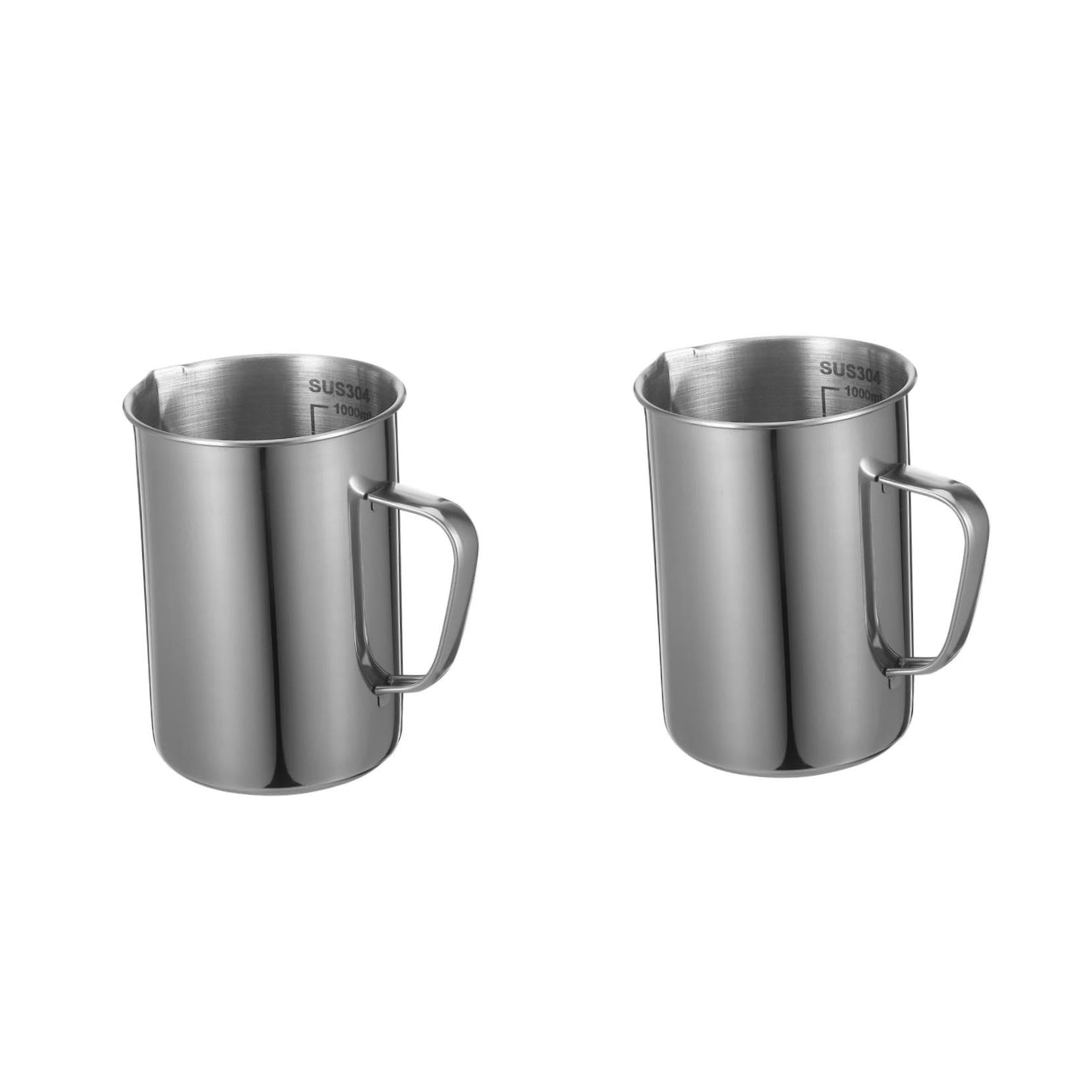 SOLUSTRE 2pièces Gobelet Gradué Acier Pour Tasse à Mesurer Précise Pour Cuisine Et Sciences Outil De Mesure Et Facile à Nettoyer