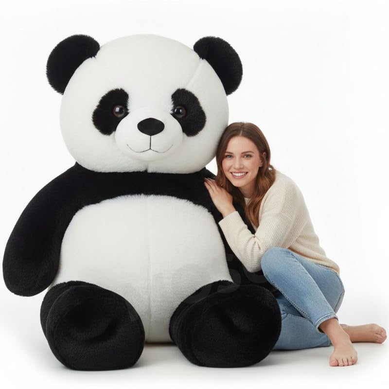 MOSU Giant 6 Feet Panda Teddy Bear Soft Plush Black White Toy for Bedroom Decor & Gifting, Best for Romantic & Birthday Surprises