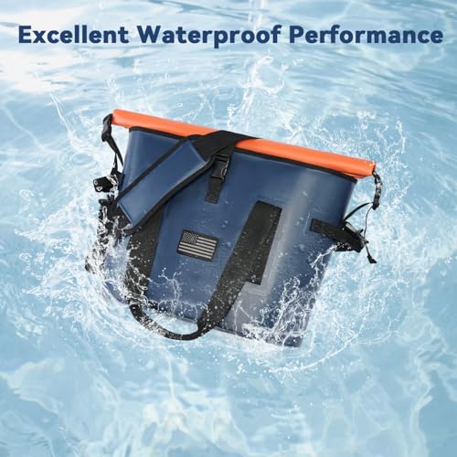 Image of Vogano 40 Can Soft Cooler Bag - Insulated Leak-Proof Large Cooler Bag with Roll-Top Waterproof Seal | Portable Ice Chest for Camping, Beach, Travel, Picnics | 24HR Cold Retention