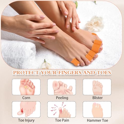 Image of Blulu 24 Pieces Toe Tubes 0.98 Inches Cushion Tube Corn Pads for Toes Sleeves Soft Gel Protectors for Cushions Corns Blisters Calluses 3 Size(Orange,Assorted Sizes)