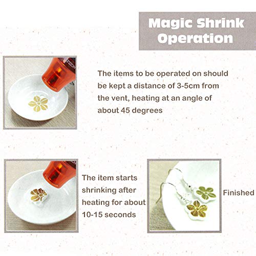 Mookis Mini Hot Air Gun, Portable Mini Heat Gun for DIY Embossing Shrink Wrapping Drying Paint, 300W Multi Function Electrical Heat Tool - Thumbnail 5