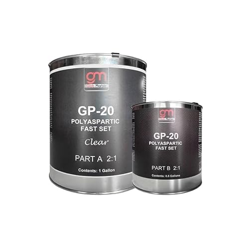 1.50 Gal. Polyaspartic Sealer GP-20 Floor Top Coat. High-Gloss, Fast Set, Protective, Polyaspartic Concrete Coating