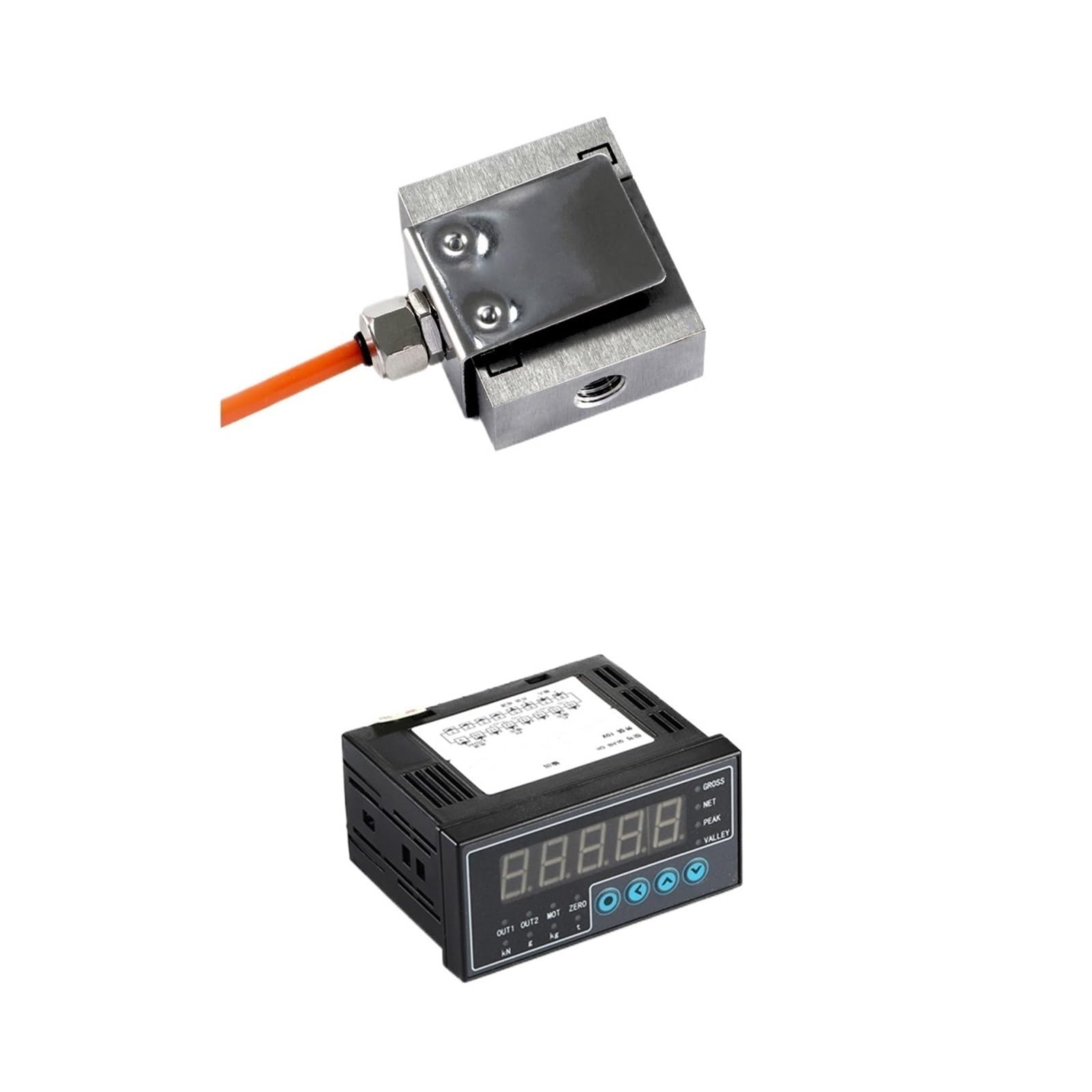 JJHQOKYNA Micro Load Cell Sensor with Indicator Display Tension 5KG 10KG 20KG 30KG 50KG S Type Weighing for Small Scale(5KG and Indicator)