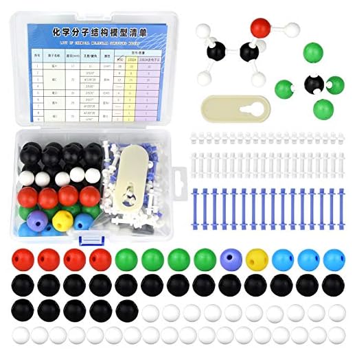 136pcs Organic Chemistry Molecular Model Set for Student and Teacher Inorganic & Organic Academic Chemistry Education 59 Atoms & 76 Links Bonds & 1 Link Atoms Remover