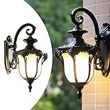 ✔ Escena aplicable: el atractivo aspecto de las luces de pared decorativas para exteriores muestra la belleza exquisita, ideal para exteriores, como jardín, pasillo, patio, entrada, balcón, patio, pasillo, etc. Si se usa en interiores o exteriores, esta lámpara puede brindarleIluminación agradable y un ambiente único.