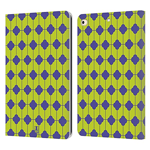 Housse iPad 9.7 Jaune Vert Violet Quatrefoil pour le bureau et la maison