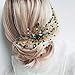 Anglacesmade Pettine a vite per capelli, da sposa, con cristalli di colore verde smeraldo, malachite, accessorio per capelli per festa, festival, balli, per donne e ragazze (oro)