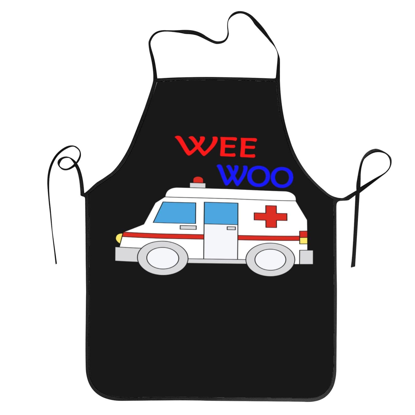 Wee Woo Ambulance Amr Funny Ems Emt Paramedic Unisex Kitchen Bib Apron Barbershop Coffee Shop With Adjustable Apron
