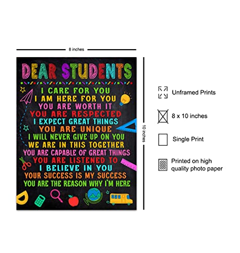 Classroom Decor Gift - Teacher Supplies - School Wall Decor - Positive Inspirational Educational Motivational poster for Kids - Back to School Classroom Wall Art -Classroom Decorations - UNFRAMED 8x10 - Image 3