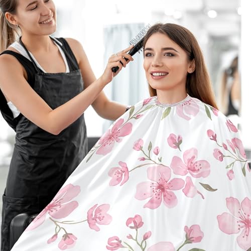Burbuja Flowers Capa para Barbero, Capa Impermeable de Corte de Cabello con Cuello Ajustable para Adultos Unisex miniatura 7