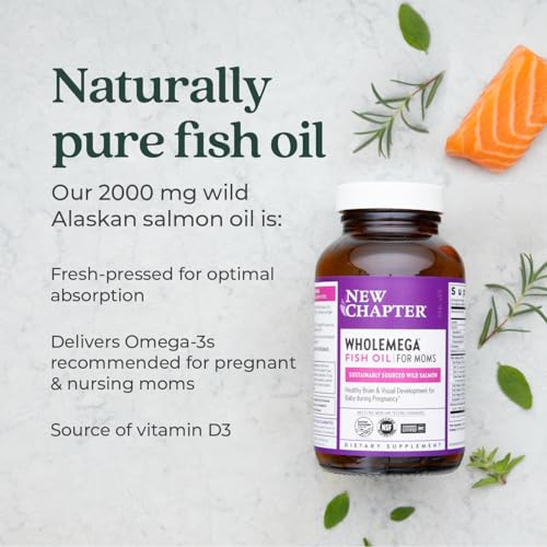 New Chapter NCR90195 Wholemega For Moms Fish Oil Supplement - Prenatal Dha With Omega-3 + Vitamin D3 thumb #3