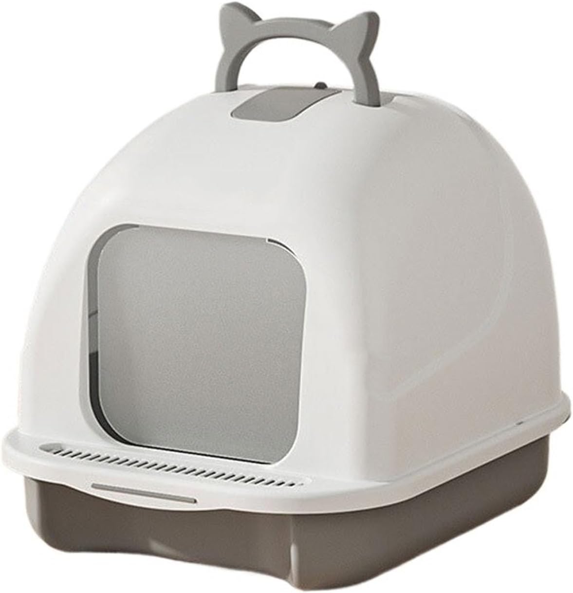 Litterbox Cat Litter Box with Lid, Fully Enclosed Litter Pan with Litter Scoop, Leak Proof Litter Pan, Non-Sticky, Easy Clean Cat Litter Tray(Pink)