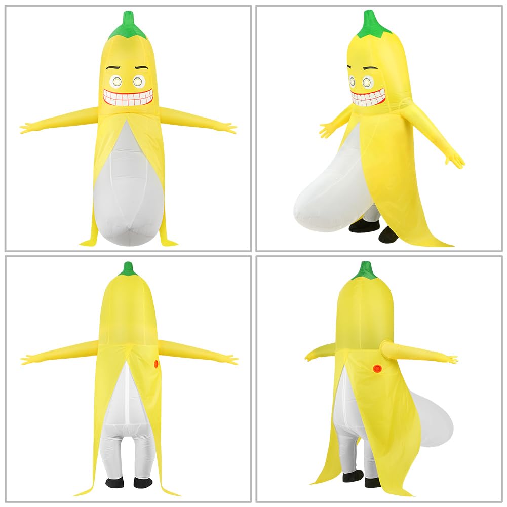 AYBUY Banana Costume for Adults Fun Banana Fancy Dress Outfit - Image 4