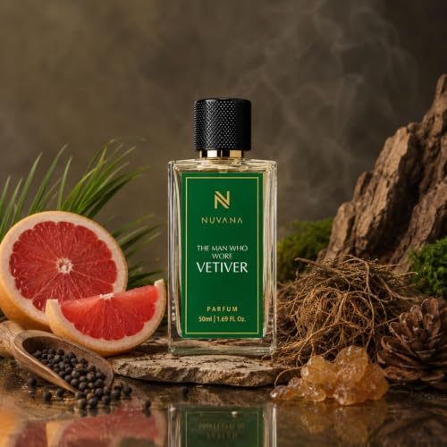 Image of The Man Who Wore Vetiver Perfume 50ml for Men | Fresh Grapefruit Vetiver Woody Fragrance | Long Lasting Luxury Perfume Spray | Premium Earthy Aromatic Scent for Office, Daily Wear & Special Occasions