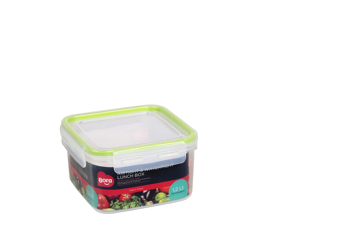 Click Kare Saklama Kabı - 1.2 lt