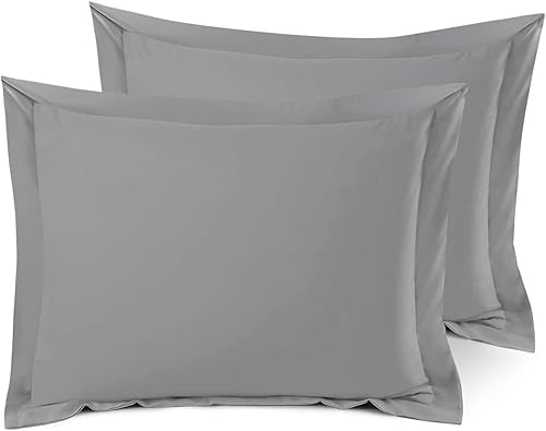 Miniatura 19 de Nestl Juego de 2 fundas de almohada suaves de microfibra de doble cepillado, fundas de almohada de cama prémium estilo hotel, con brida decorativa