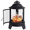 Aoxun Chiminea Fire Pit,2 in 1 Fire Pit for Outdoor,Chiminea Fireplace with Mesh Spark Screen Doors, Outside Wood Burning Fire Pit for Patio