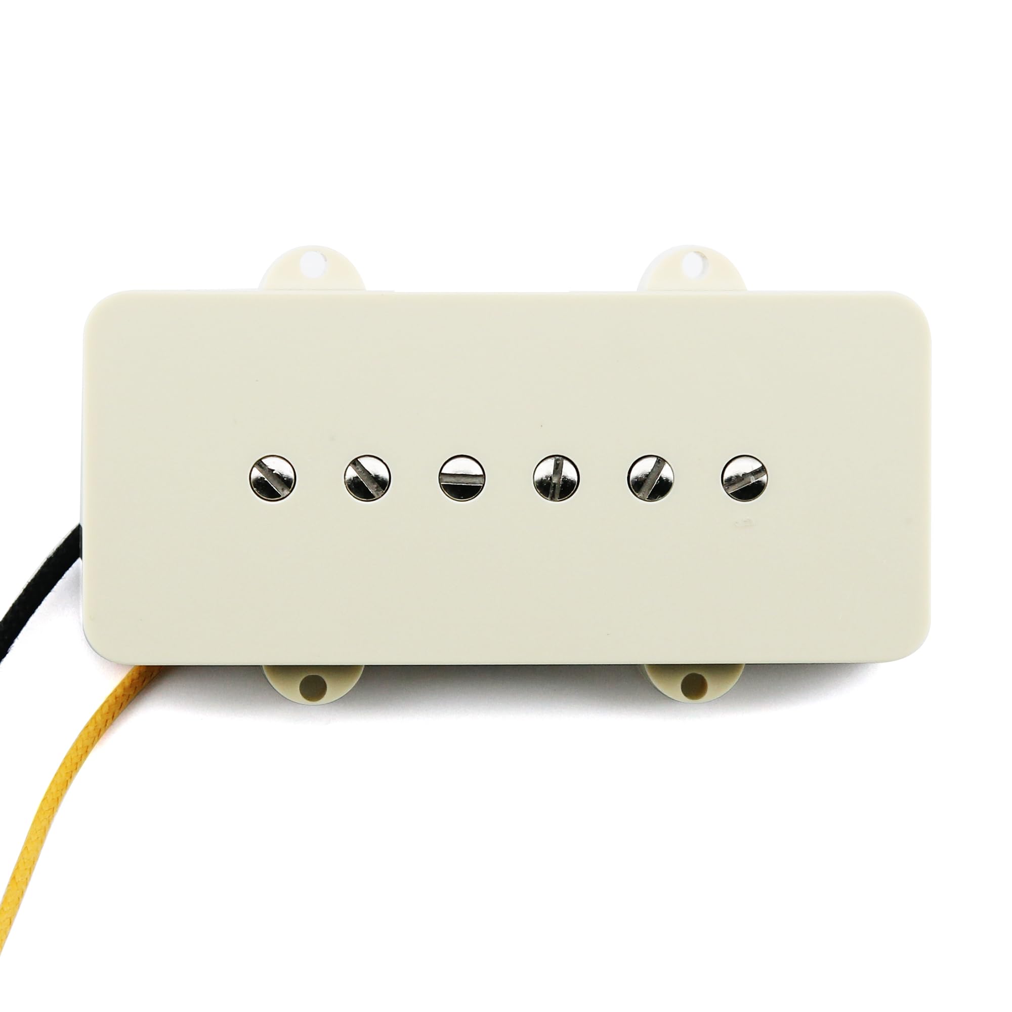 FLEOR Alnico 5 Single Coil Neck + Bridge Pickups Set für FD JM Vintage Style Gitarre, Vintage White