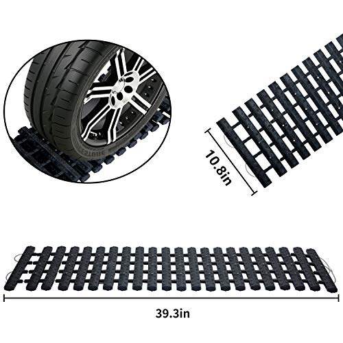 Evtime ETTM 2024 Upgrade Emergency Devices 2 Pcs Tire Traction Mats 39.3 Inch thumb #2