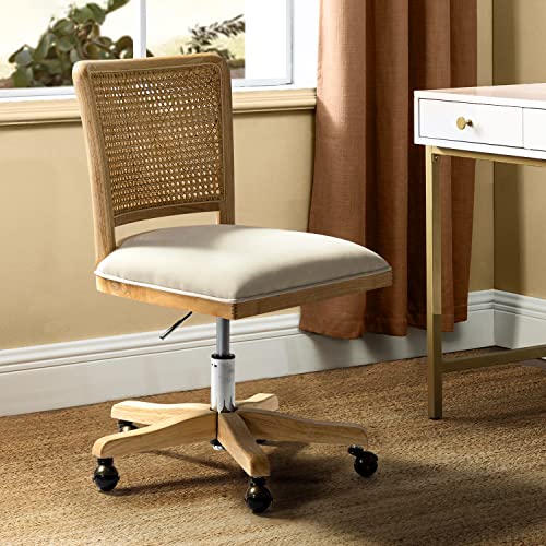Modern Rattan Back Swivel Chair