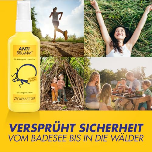 Anti Brumm Zecken Stopp Pumpspray, 150ml: Repellent für den zuverlässigen Zeckenschutz, Zeckenspray mit Icaridin und Eucalyptus citriodora Öl
