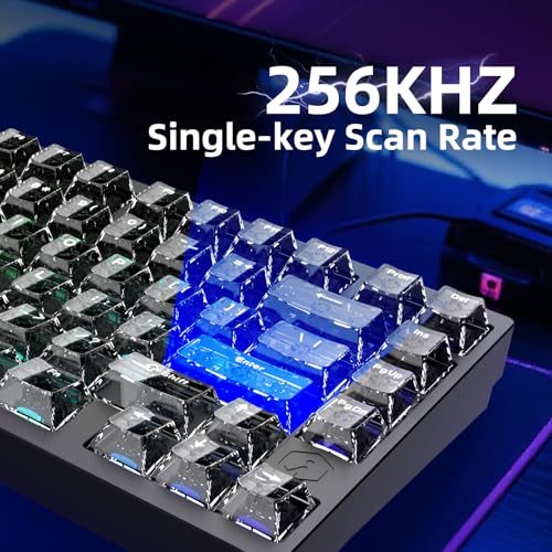 Image of IROK MG75MAX 81 Keys Wired Magnetic Switch Keyboard, 256KHZ Single Key Scan Rate, PCB Nano-Coating Waterproof, Hall Effect, 8KHZ /ARGB /CNC Aluminum Gaming Keyboard(Black)