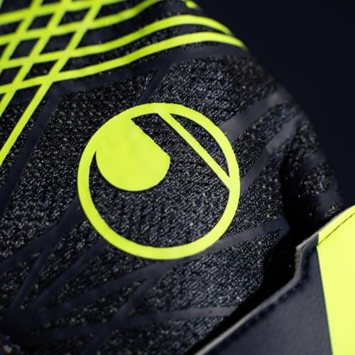 uhlsport Fußball Torwarthandschuhe für Kinder - Prediction Starter Soft, 2, Marine/weiß/Fluo gelb – Ansicht 4