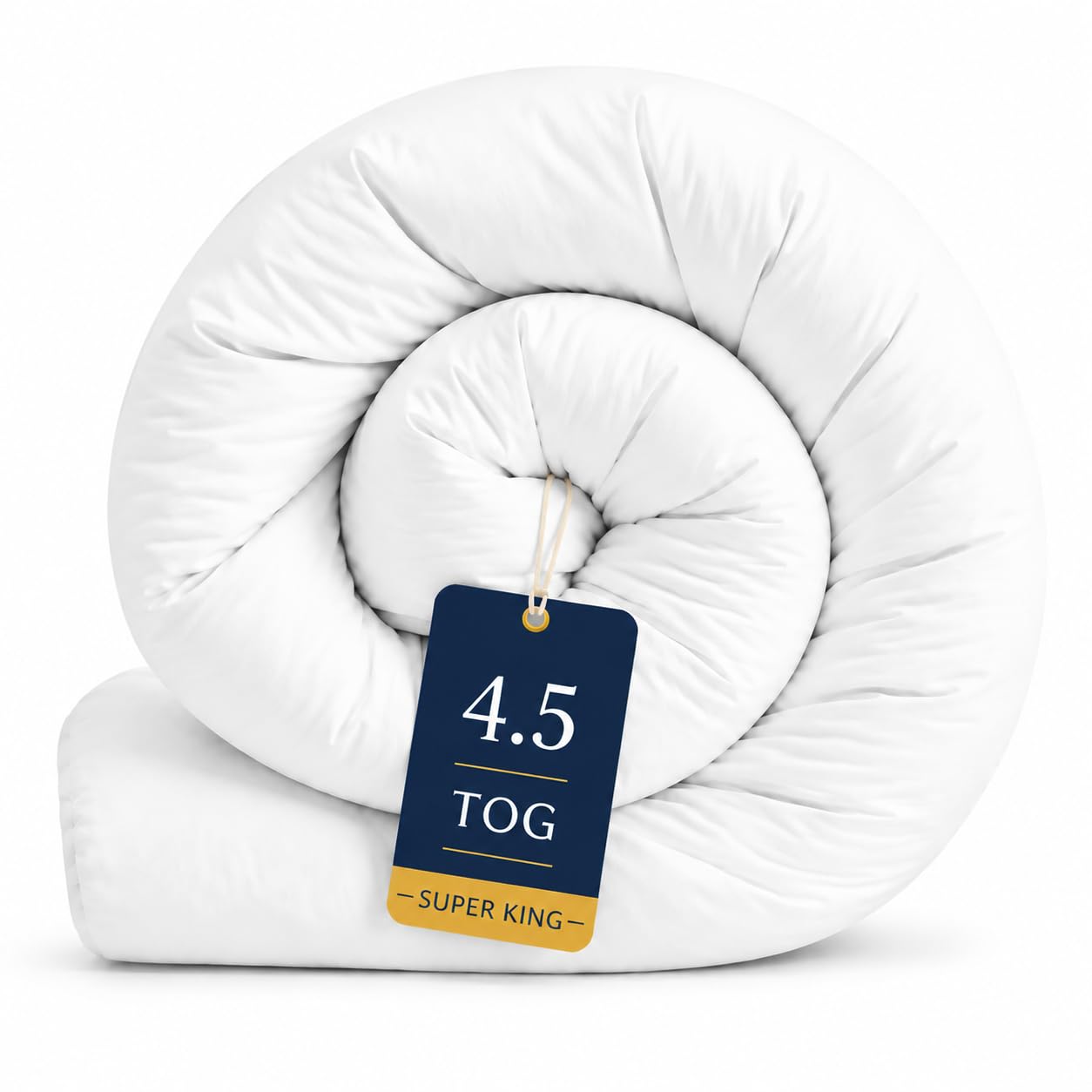 MK Home Textile Hotel Quality 4.5 Tog Super King Duvet Lightweight Summer Quilt Ultra-Soft Fluffy Hollowfibre Anti-Allergy Super King Bed Duvet Machine Washable — image 1