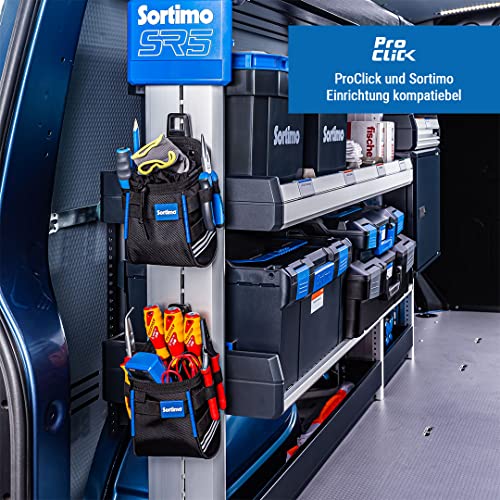Sortimo ProClick Starterset Werkzeuggürtel M – Ergonomischer, gepolsterter Gürtel für Werkzeuge & Material – Flexibles Haltersystem mit Nagel- & Werkzeugtasche – Komfortabel & rückenfreundlich