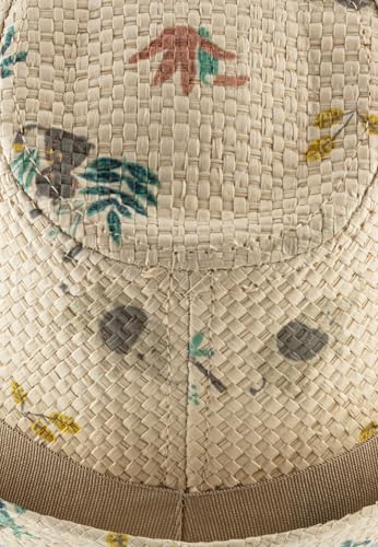 Sterntaler Strohhut Safari - klassischer Sonnenhut mit Allover Safari Print - UV-Schutz 50+ Sommerhut - Jungen Strandkappe - Baby und Kinder Kopfbedeckung - Sand, Größe 53