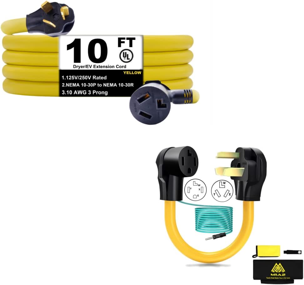 Dryer Adapter 4 prong to 3 prong and Dryer extention cord 3