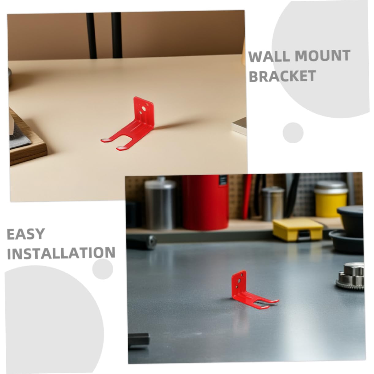 DOITOOL Estante Para Extintores Soporte De Pared Metálico Diseño Brillante Para Rápida Identificación Para Oficina o Taller