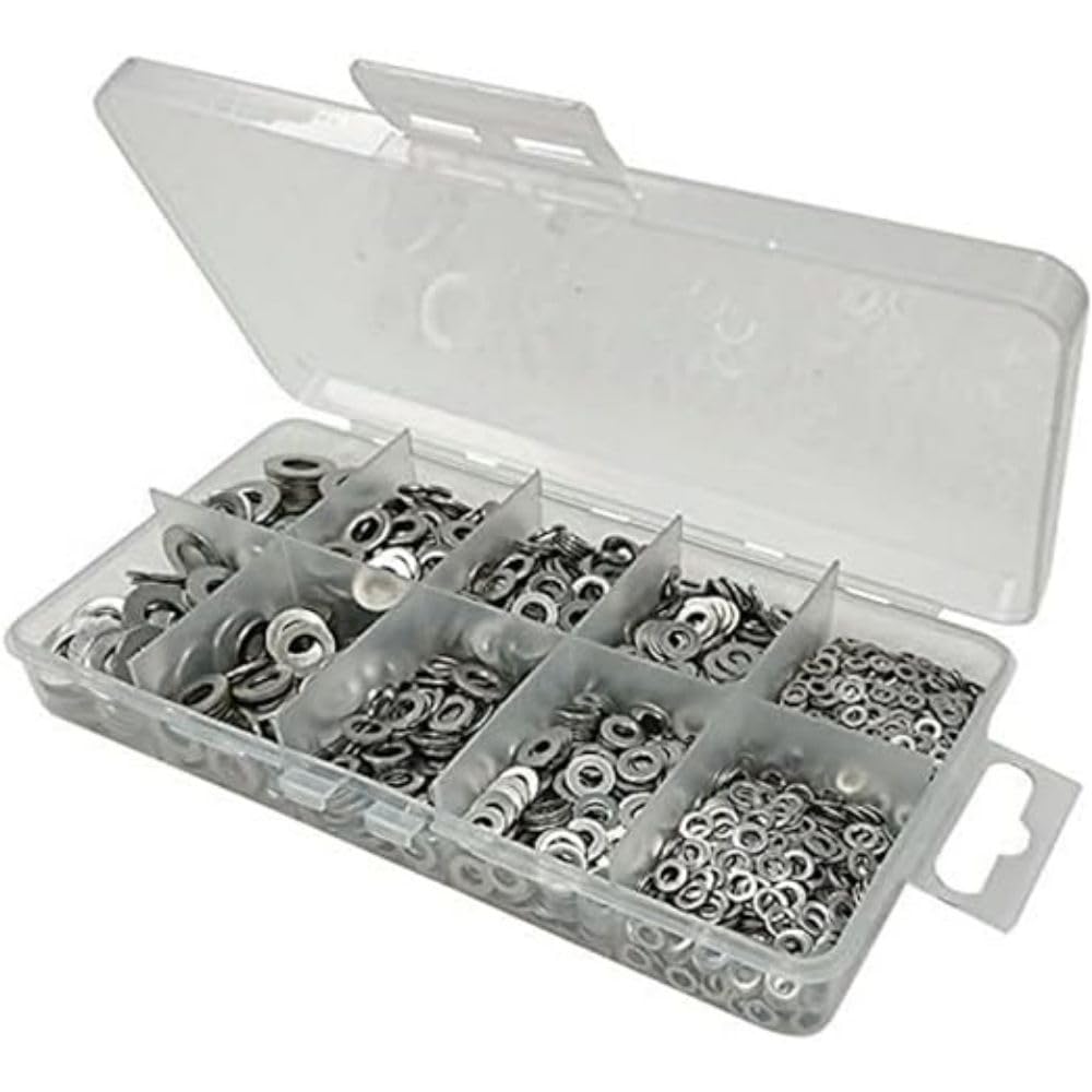 Rondelles inox AISI 316 marine : coffret de fixations haute résistance pour bateau